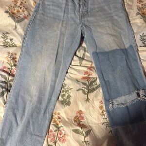 Light Blue Distressed Women's Jeans